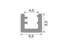 Уплотнитель для алюминиевых кухонных фасадов (Z-3) эскиз