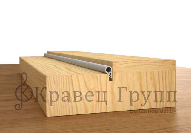 Уплотнитель для деревянных дверей (ДВ-5) на профиле, 3d фото