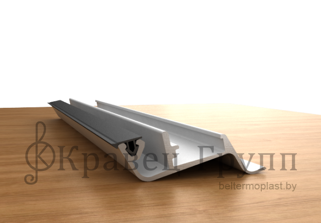 Уплотнитель для алюминиевых водоотливов деревянных окон (АЛ-6) на профиле, 3d фото