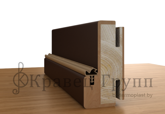 Уплотнителя для деревянных дверей (ДВ-25) на профиле, 3d фото