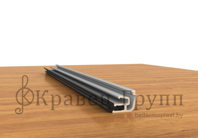 Уплотнитель для деревянно-алюминиевых окон (ДА-1/1) на профиле, 3d фото