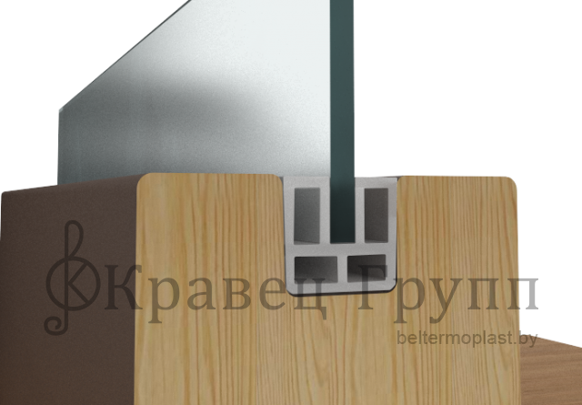 Уплотнитель для остекления межкомнатных дверей (ДВ-30) на профиле, 3d фото